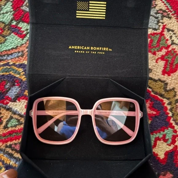 American Bonfire Pink Square Sunglasses - Picture 3 of 3